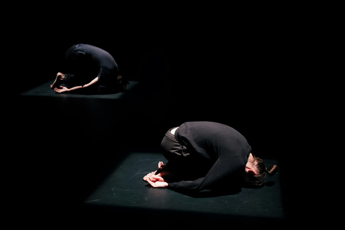 a man and woman dancing
